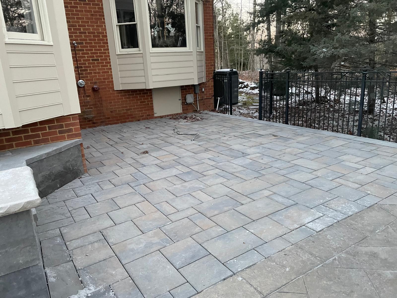Flagstone and bluestone installation project 2