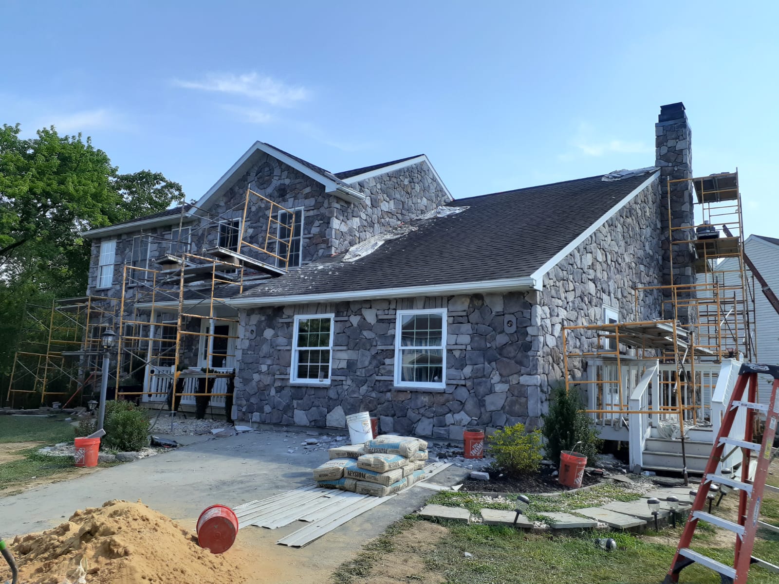 Full Stone Veneer Installation Process Step 6